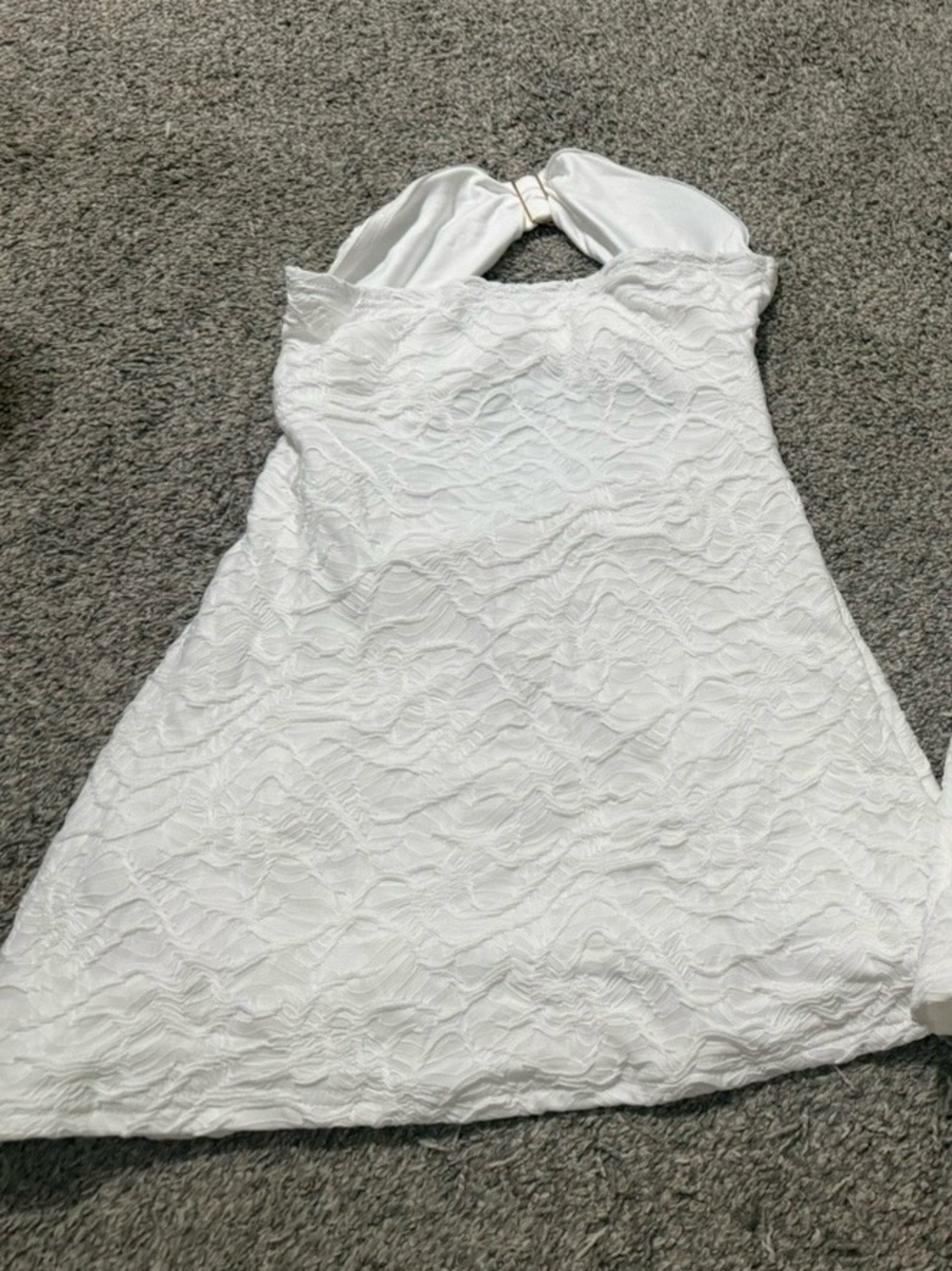 NWT White Lace Halter Mini Dress